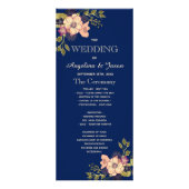 フローラネイビ素朴ーブルー結婚式 プログラム (正面)