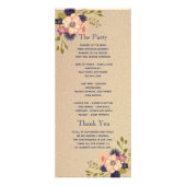 フローラネイビ素朴ーブルー結婚式 プログラム (裏面)