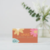 フローラネイリストオレンジ名刺 名刺 (スタンド正面)