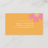 フローラネイリストオレンジ名刺 名刺 (裏面)