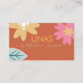 フローラネイリストオレンジ名刺 名刺 (正面)