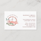 フローラネイルアートマニキュアハンドサロンモノグラムロゴ 名刺 (裏面)