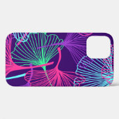 フローラネオンc葉のトロピカルギングコ背景 Case-Mate iPhoneケース (裏面 (横))