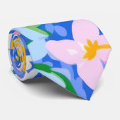 フローラネクタイ,花輪,タイギフト,ピンクの花輪 ネクタイ (ロール)