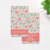 フローラネックレスイヤリングピンクジュエリーディスプレイカード (デスク)