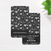 フローラネックレスイヤリングブラックジュエリーディスプレイカード (デスク)