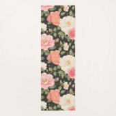 フローラノアエレガントフローラパステルピンクアイボリーバラ ヨガマット (正面)