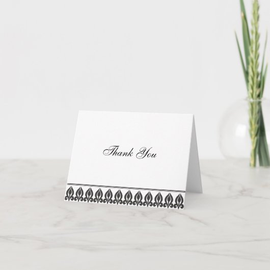 フローラノテカード – 黒/白 サンキューカード (正面)