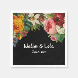 フローラノワール スタンダードカクテルナプキン