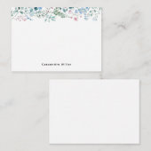 フローラノートカード | 春エレガントミニマル ノートカード (正面/裏面)