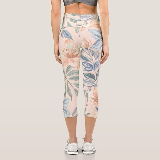 フローラハイウェストCapriレギンススタイリッシュトレーニング カプリレギンス (裏面)