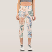 フローラハイウェストCapriレギンススタイリッシュトレーニング カプリレギンス (正面)