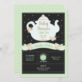 フローラハイティーパーティーシャワー中立 招待状 (正面/裏面)
