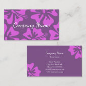 フローラハイビスカスフラワー名刺テンプレート 名刺 (正面/裏面)