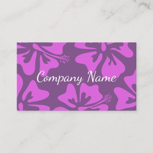 フローラハイビスカスフラワー名刺テンプレート 名刺 (正面)