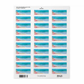 フローラハイビスカス熱帯ビーチ結婚式アドレス ラベル (フルシート)