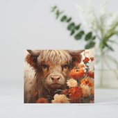 フローラハイランドカウシリーズデザイン1 ポストカード (スタンド正面)