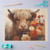 フローラハイランドカウシリーズデザイン1 薄葉紙 (クラフト)