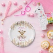 フローラハイランド牛の赤ちゃんシャワー ペーパープレート (パーティー)