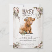 フローラハイランド牛の赤ちゃんシャワー 招待状 (正面)