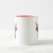 フローラハイランド牛（花付） ツートーンマグカップ (中央)