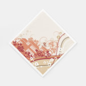 フローラハウスイラストレーション旋回と自然パターン スタンダードランチョンナプキン (角)