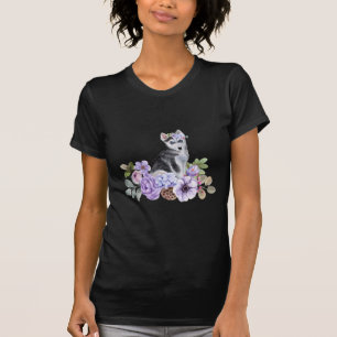 フローラハスキー子犬 Tシャツ