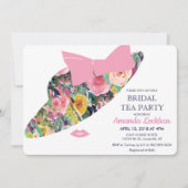 フローラハットブライダルシャワーティーパーティの招待状 招待状 (正面)