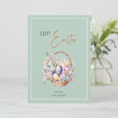フローラハッピーイースターのバスケットの挨拶 シーズンカード (スタンド正面)
