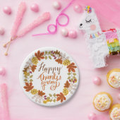 フローラハッピーサンクスギビング食器 ペーパープレート (パーティー)