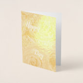 フローラハッピーバレンタインデーカードバラ 箔カード (正面)