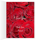フローラハッピーバレンタインデーカードレッドローズ (内側(右))