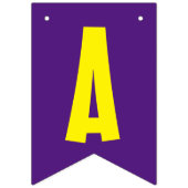 フローラハッピーバースデーイエロー&パープル バンティングフラッグ (第3の旗)