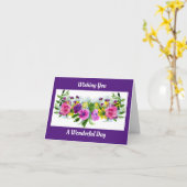 フローラハッピーバースデーグリーティングカード カード (黄色い花)