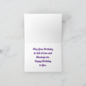 フローラハッピーバースデーグリーティングカード カード (内部)