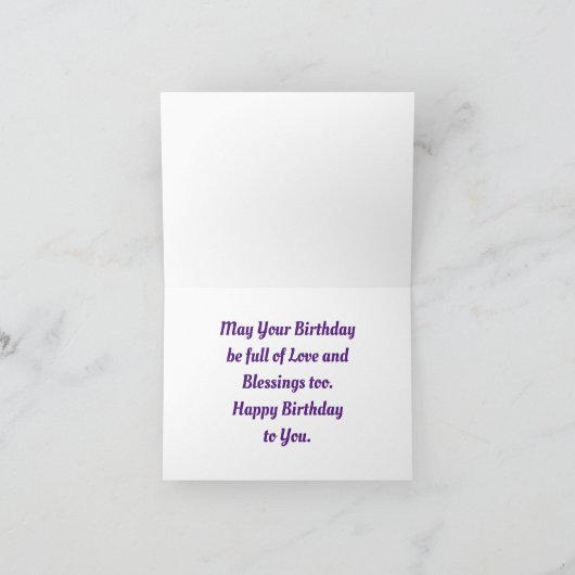 フローラハッピーバースデーグリーティングカード カード (内部)