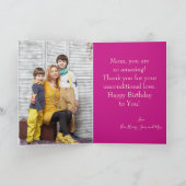 フローラハッピーバースデーママ写真の内側 カード (内部)