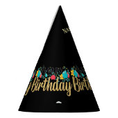 フローラハッピーバースデー名here工芸品用品 パーティーハット (左)