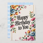 フローラハッピーバースデー挨拶 (正面/裏面)