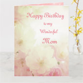 フローラハッピーバースデー母 カード (黄色い花)