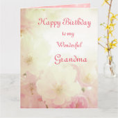 フローラハッピーバースデー カード (黄色い花)