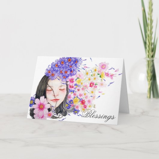 フローラハッピーフラワーズ異教のウィッカ信者オスタラベルタネ シーズンカード (正面)