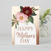 フローラハッピーマザーズデイゴールドフォイルホリデーカード 箔シーズンカード (立ち正面)