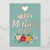 フローラハッピーマザーズデイバラ金ゴールド 箔シーズンカード (正面)