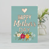 フローラハッピーマザーズデイバラ金ゴールド 箔シーズンカード (立ち正面)