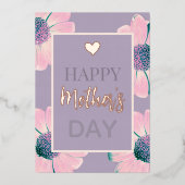 フローラハッピーマザーズデイフォイルホリデーカード 箔シーズンカード (正面)