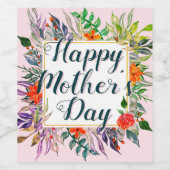 フローラハッピーマザーズデイボホライトウォーター色 ワインラベル (シングルラベル)