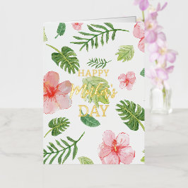 フローラハッピーマザーズデイ・フォイル・グリーティングカード 箔グリーティングカード