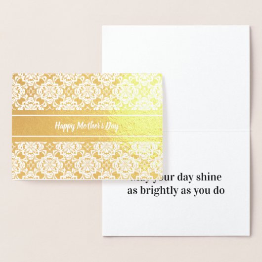 フローラハッピーマザーズデーとカスタム文字 箔カード (ディスプレー)