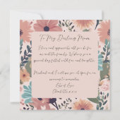 フローラハッピー母の日ママのグリーティングカード (裏面)